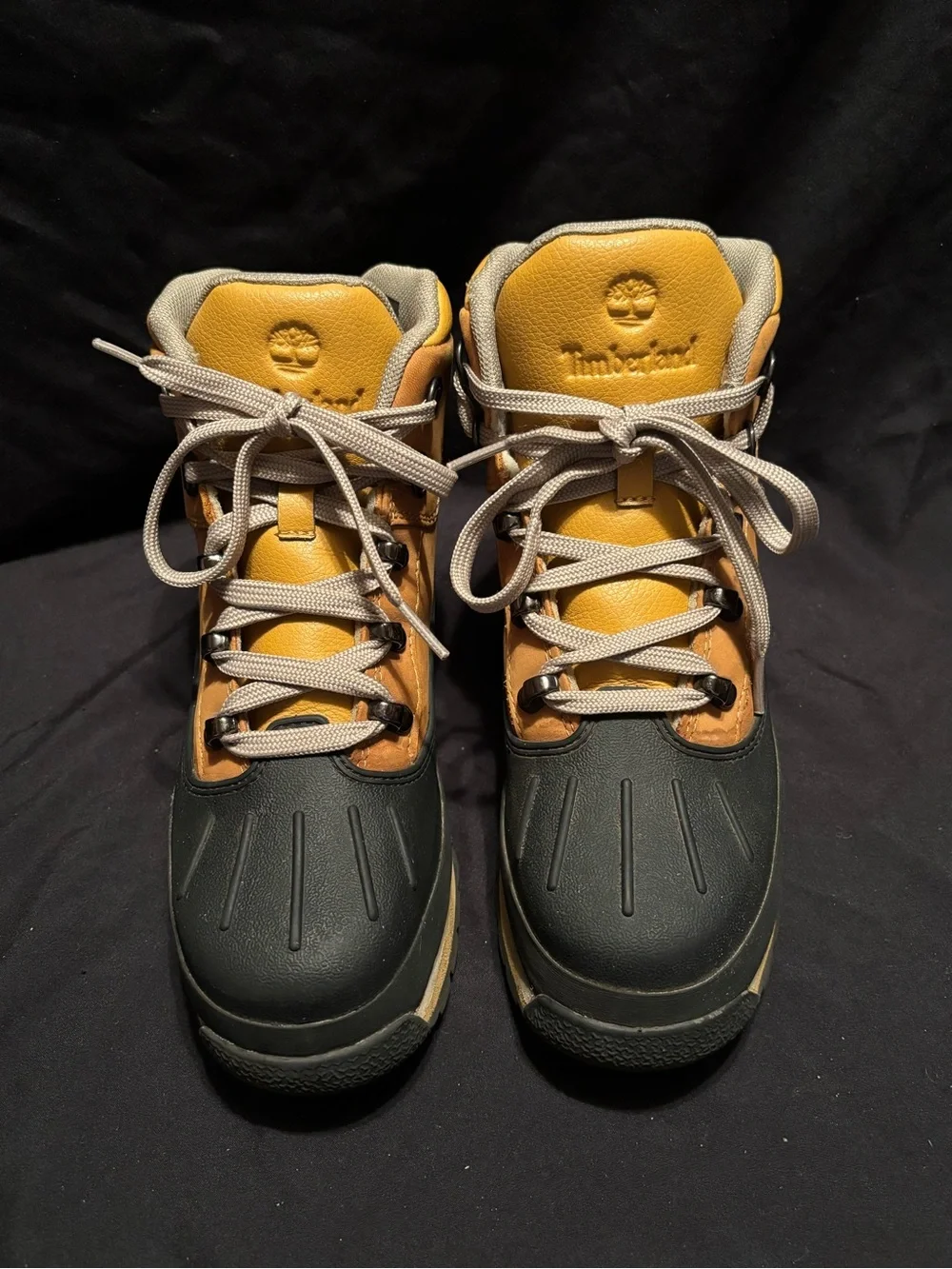 Timberland Kids Tan and Black Lace-Up Winter Boots